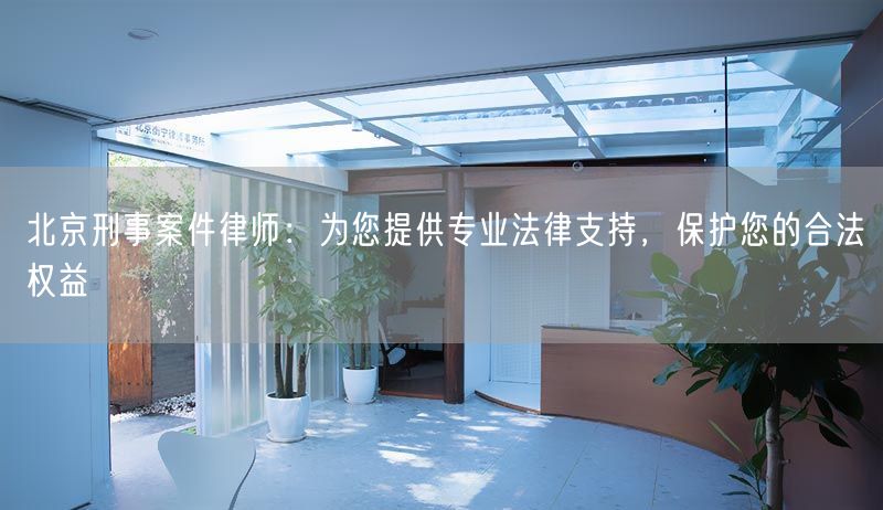 北京刑事案件律师：为您提供专业法律支持，保护您的合法权益(图1)
